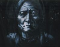 Sitting Bull Leder Airbrush